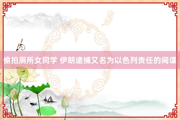 偷拍厕所女同学 伊朗逮捕又名为以色列责任的间谍