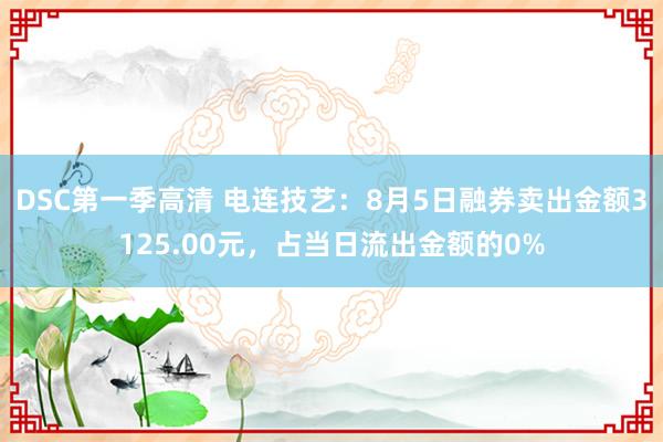 DSC第一季高清 电连技艺：8月5日融券卖出金额3125.00元，占当日流出金额的0%