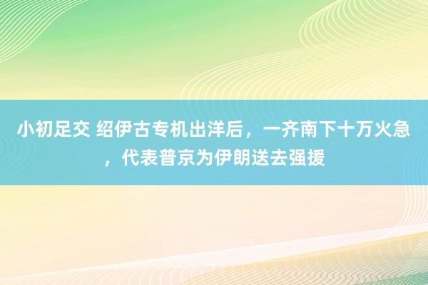 小初足交 绍伊古专机出洋后，一齐南下十万火急，代表普京为伊朗送去强援