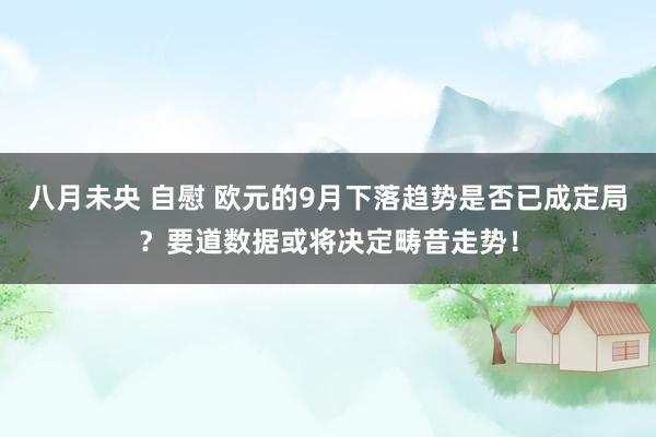 八月未央 自慰 欧元的9月下落趋势是否已成定局？要道数据或将决定畴昔走势！