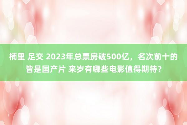 楠里 足交 2023年总票房破500亿，名次前十的皆是国产片 来岁有哪些电影值得期待？