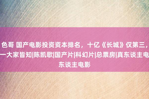 色哥 国产电影投资资本排名，十亿《长城》仅第三，第一大家皆知|陈凯歌|国产片|科幻片|总票房|真东谈主电影