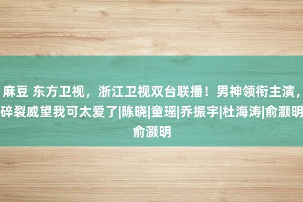 麻豆 东方卫视，浙江卫视双台联播！男神领衔主演，碎裂威望我可太爱了|陈晓|童瑶|乔振宇|杜海涛|俞灏明